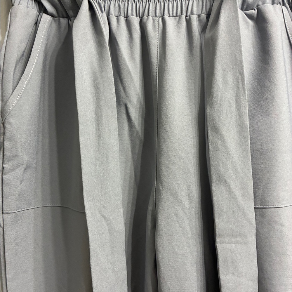 Stylish Gray Pleated Pants